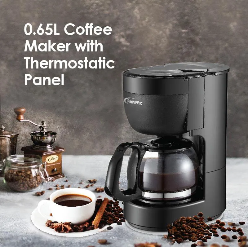 0.65L Coffee Maker with Thermostatic Panel and Washable Filter (PPCM301)