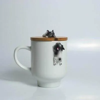 3D Climbing Bulldog Ceramic Mugs