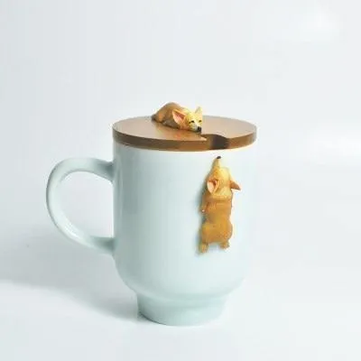 3D Climbing Bulldog Ceramic Mugs