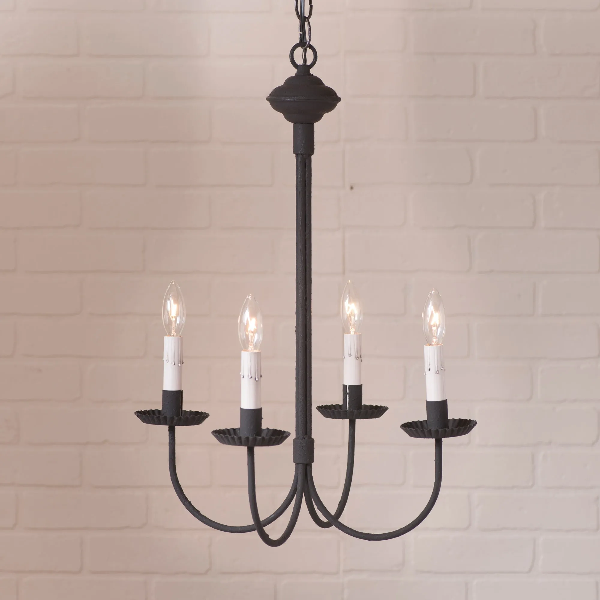 4-Arm Grandview Chandelier with Gray Sleeves