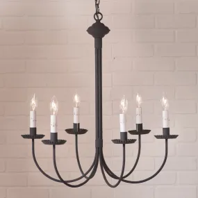 6-Arm Grandview Chandelier with Gray Sleeves