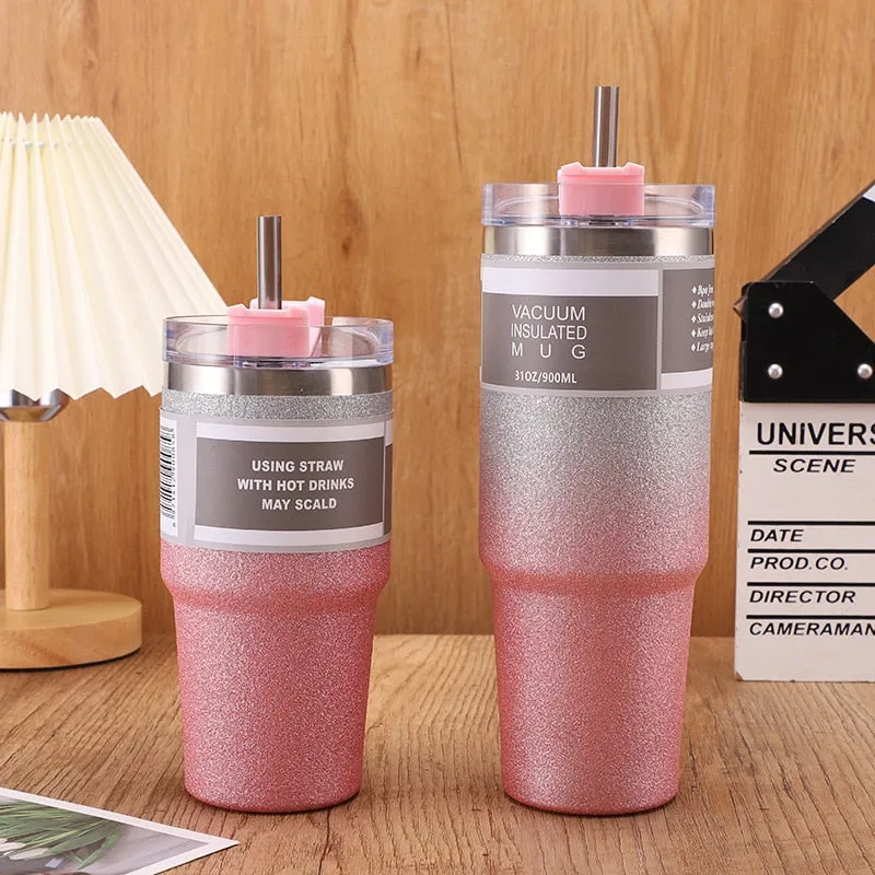 620ml or 890ml Stainless Steel Glitter Insulated Bottle