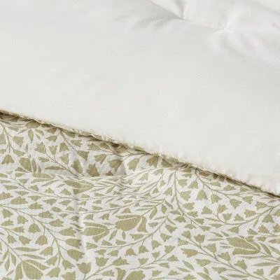 8pc King Floral Comforter Set Green - Threshold