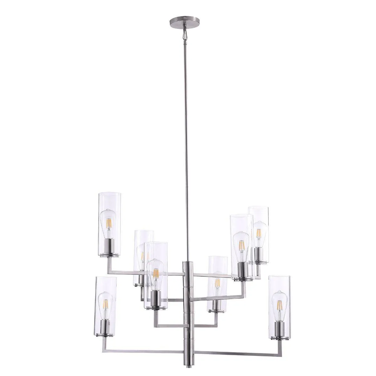 Acacia 34 in. 8 Lights Chandelier Brushed Nickel finish