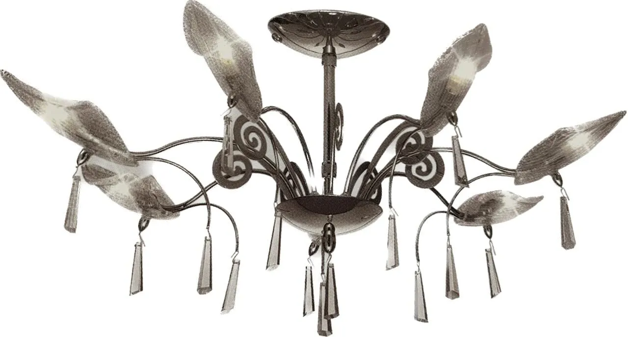 Alexandria Chrome Chandelier. 5 Bulb or 7 Bulb (7 Bulb)