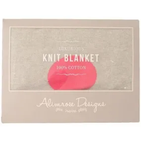 Alimrose Kint Cot Blanket - Polka Dot Grey & Pink