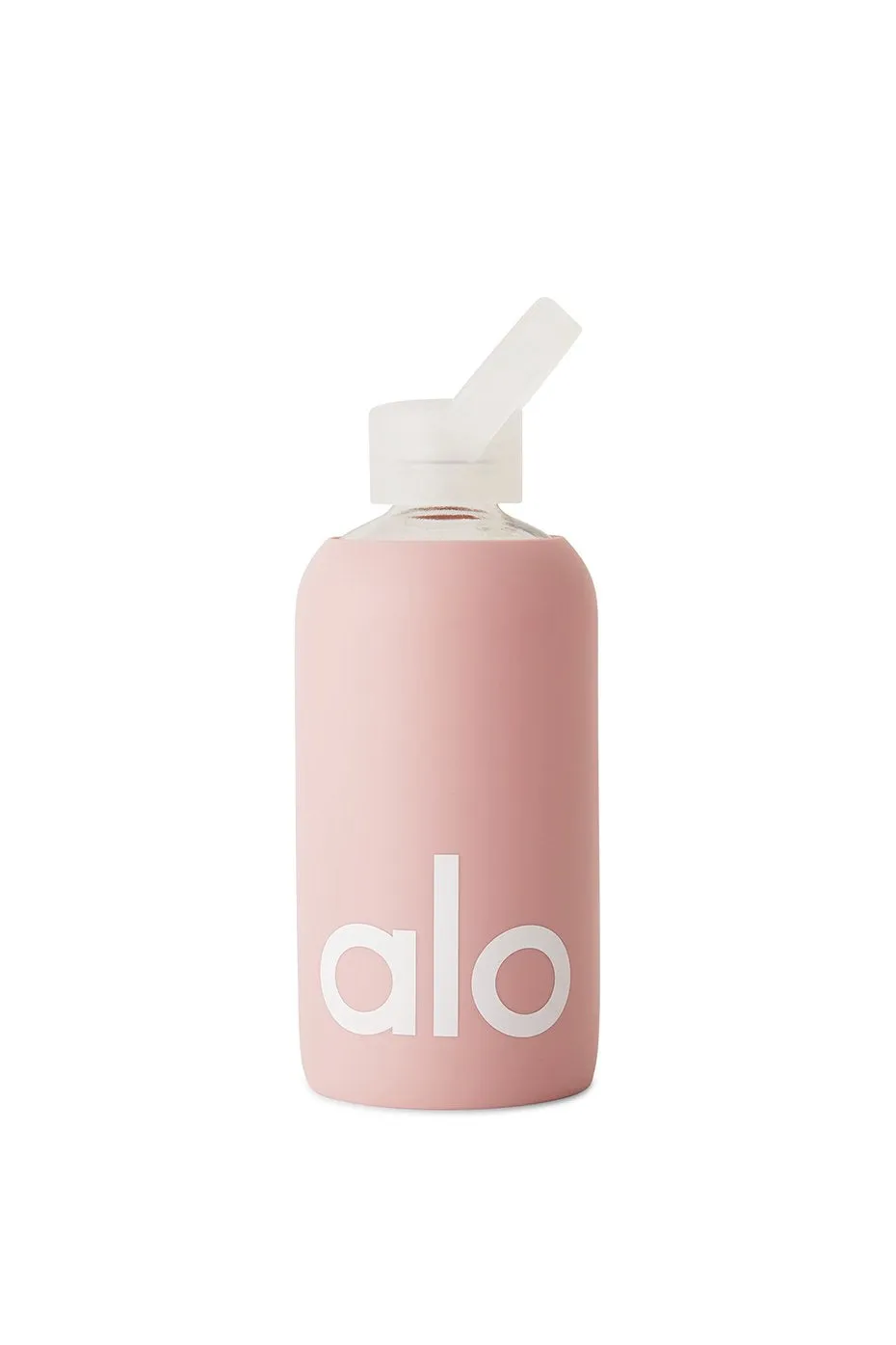 Alo Glass Water Bottle - 500mL - Pale Mauve