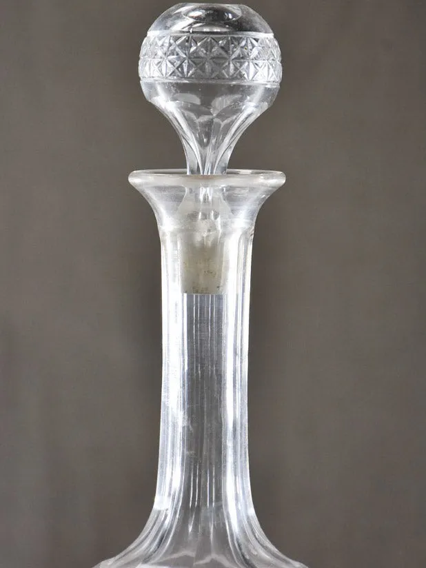 Antique crystal carafe with pineapple motifs