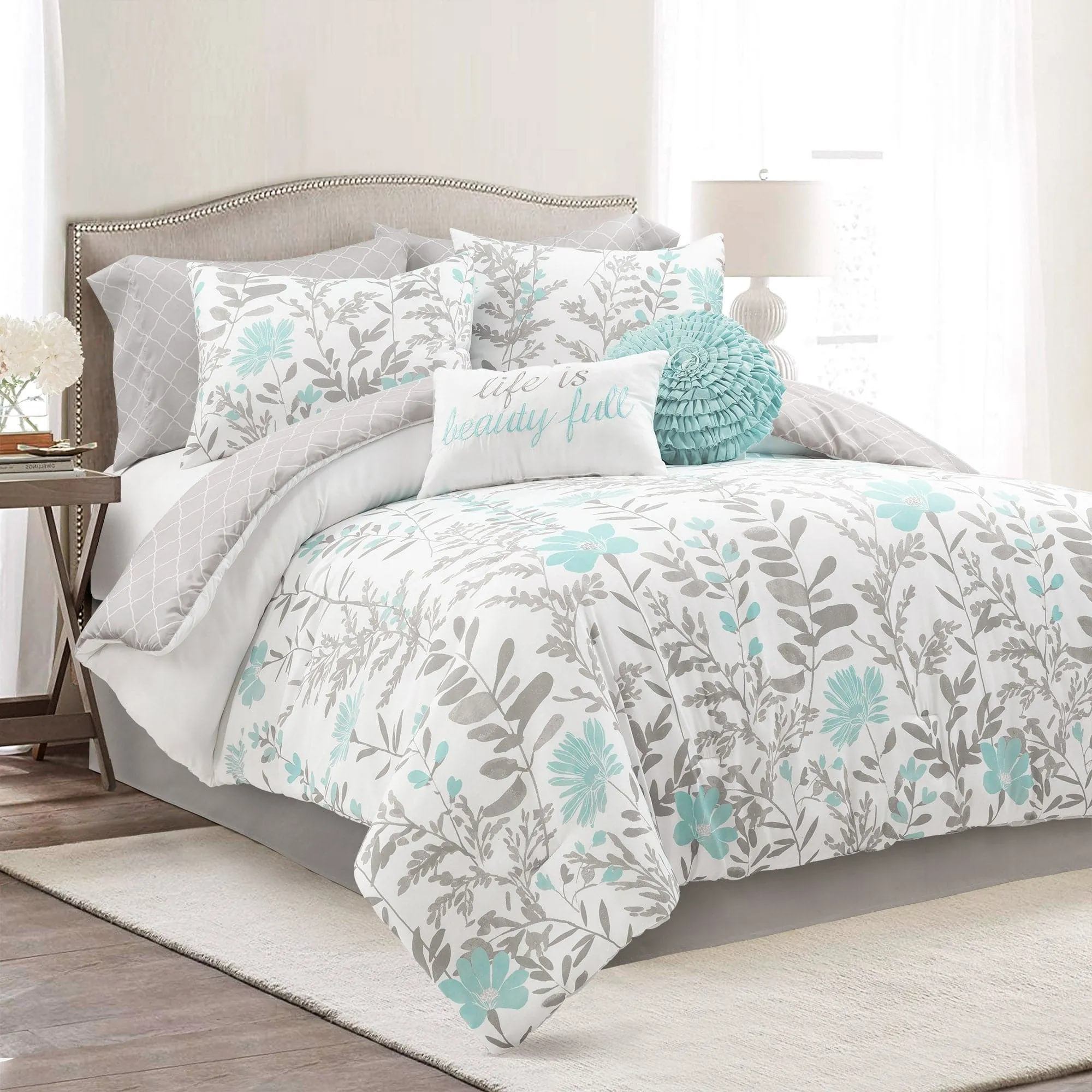 Aprile Reversible Comforter 8 Piece Set