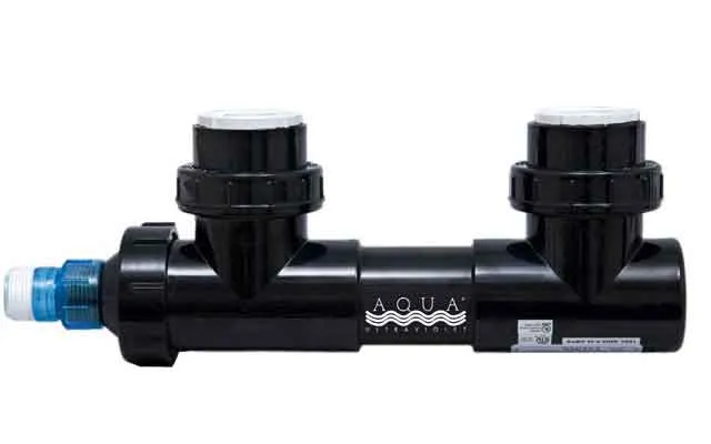 Aqua Ultraviolet 15 Watt UV Sterilizer Black 700 GPH - 3/4" Inlet/Outlet