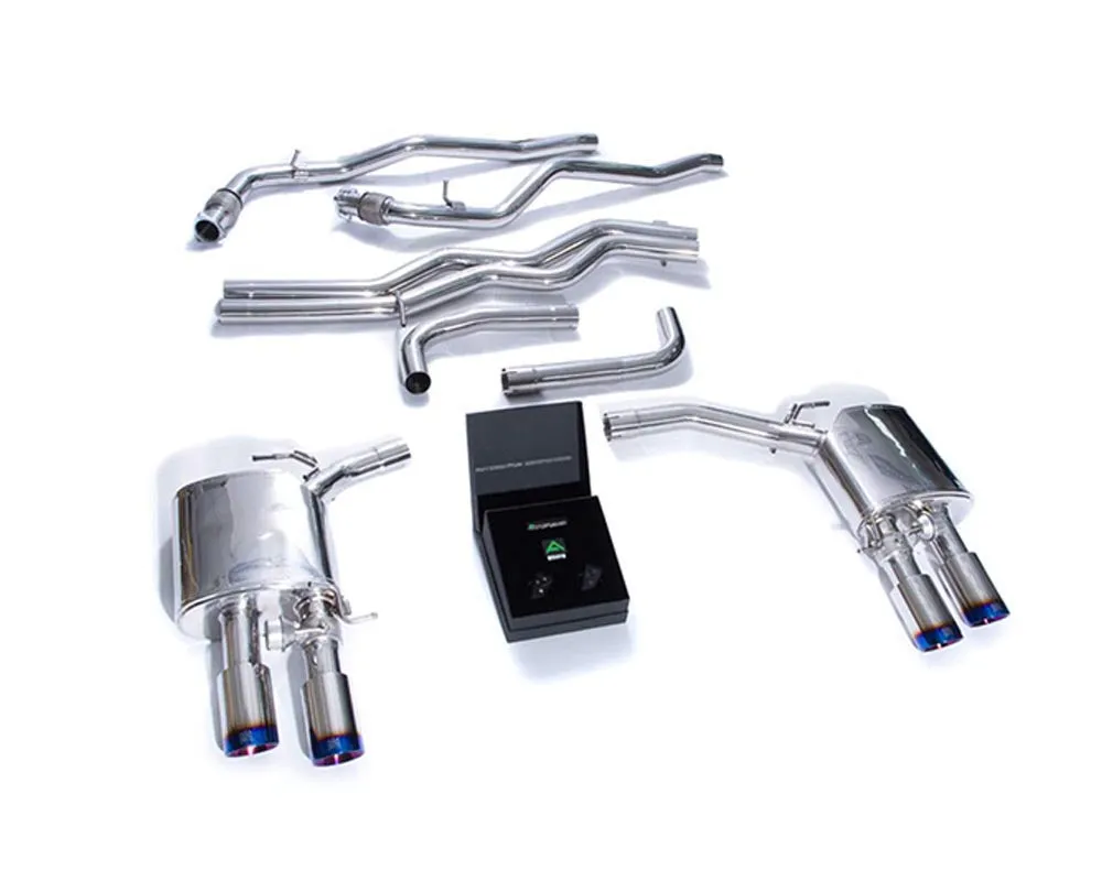 ARMYTRIX Stainless Steel Valvetronic Exhaust System w/Quad Blue Coated Audi A7 C8 2018 