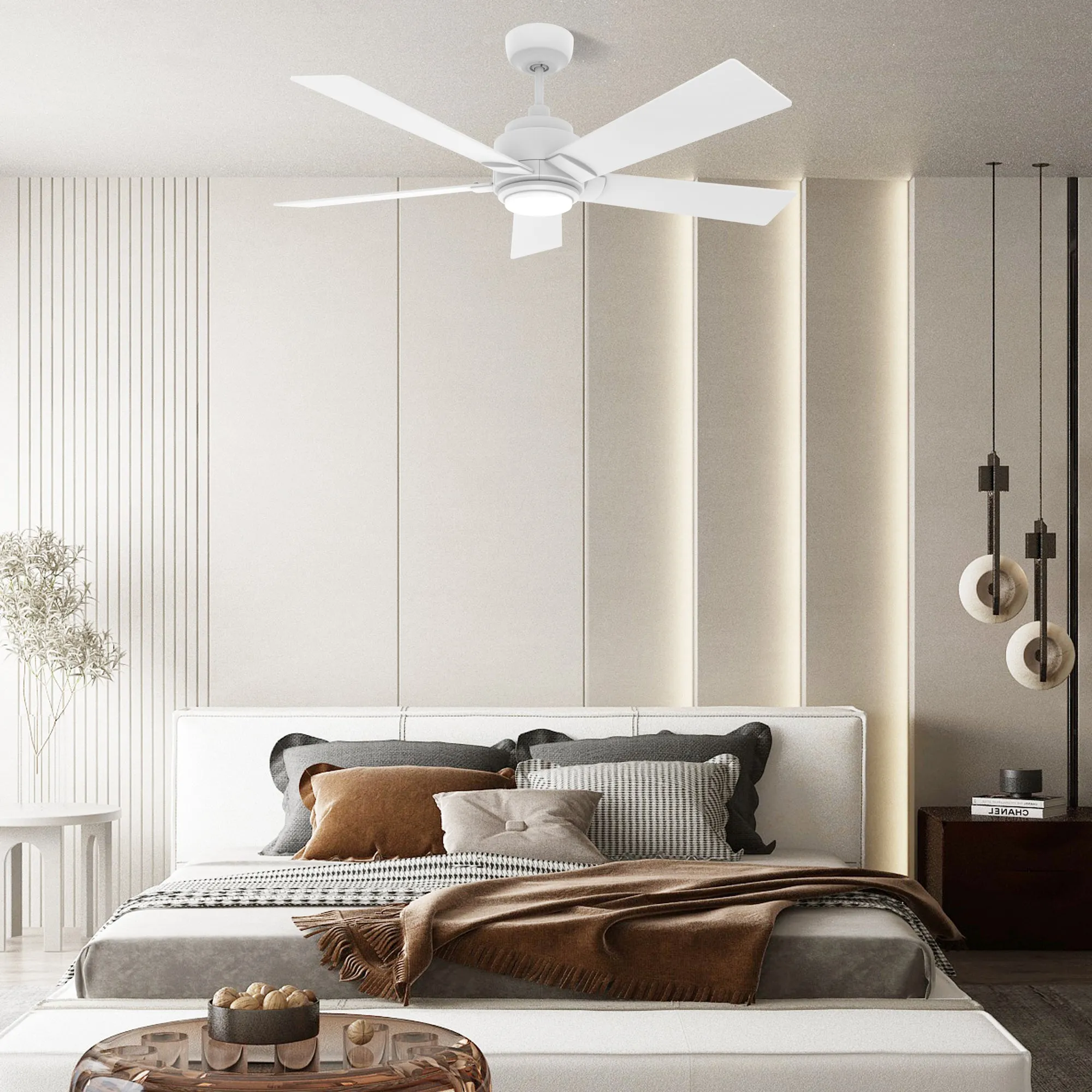 Aspen Smart Ceiling Fan with LED Light and Remote Outdoor/Indoor 52"