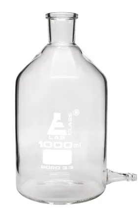 Aspirator Bottle with Outlet for Tubing, 1000ml, Borosilicate Glass - Eisco Labs