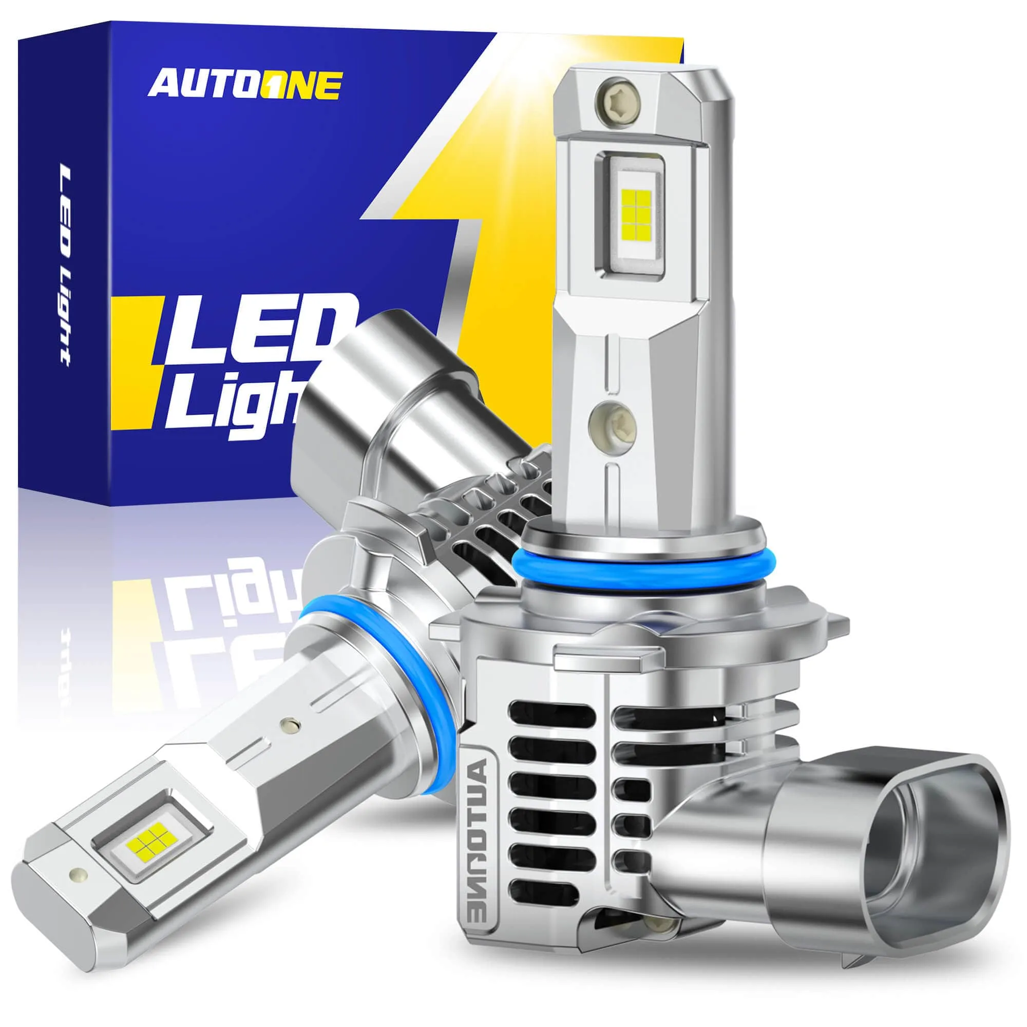 AUTOONE 9012 HIR2 LED Fog Light Bulbs, 22,000LM with Cooling Fan