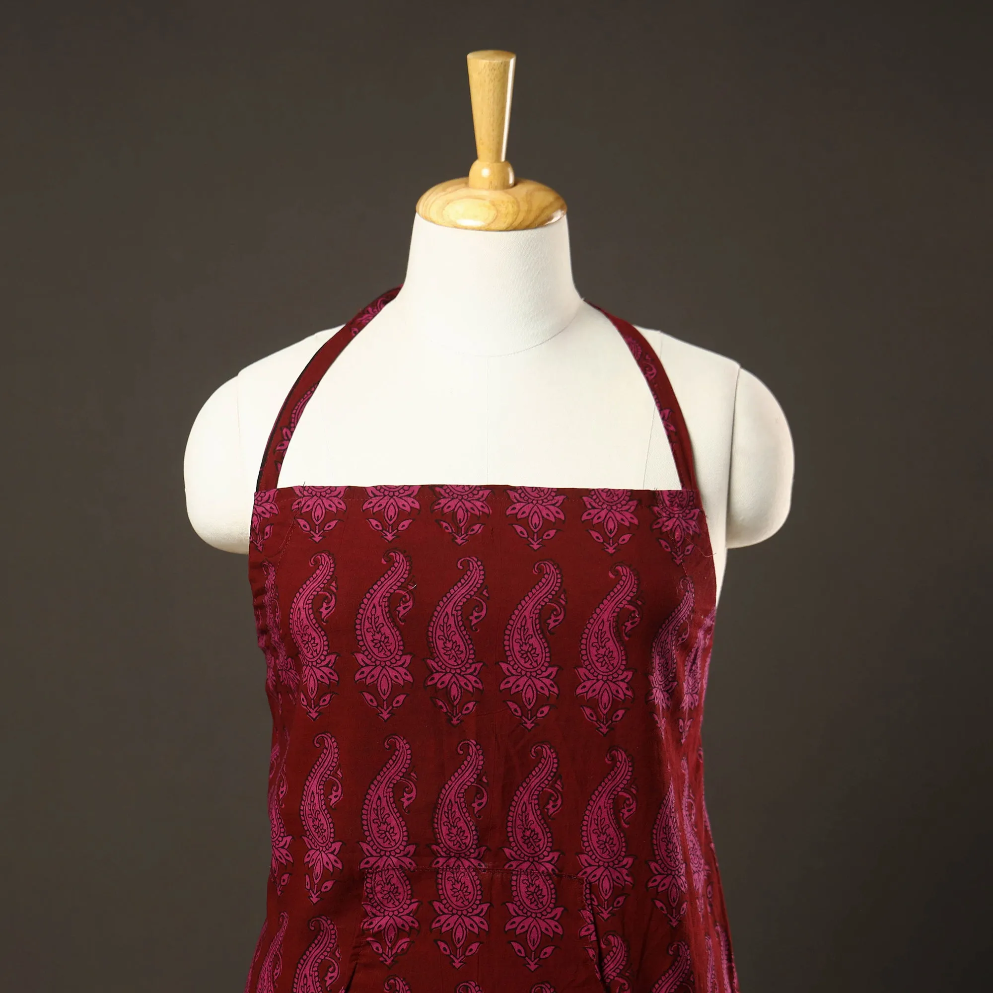 Bagh Block Printed Cotton Apron with Pocket 30