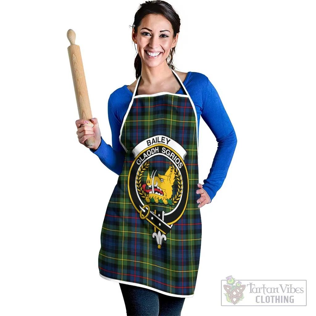 Bailey Modern Tartan Apron with Family Crest