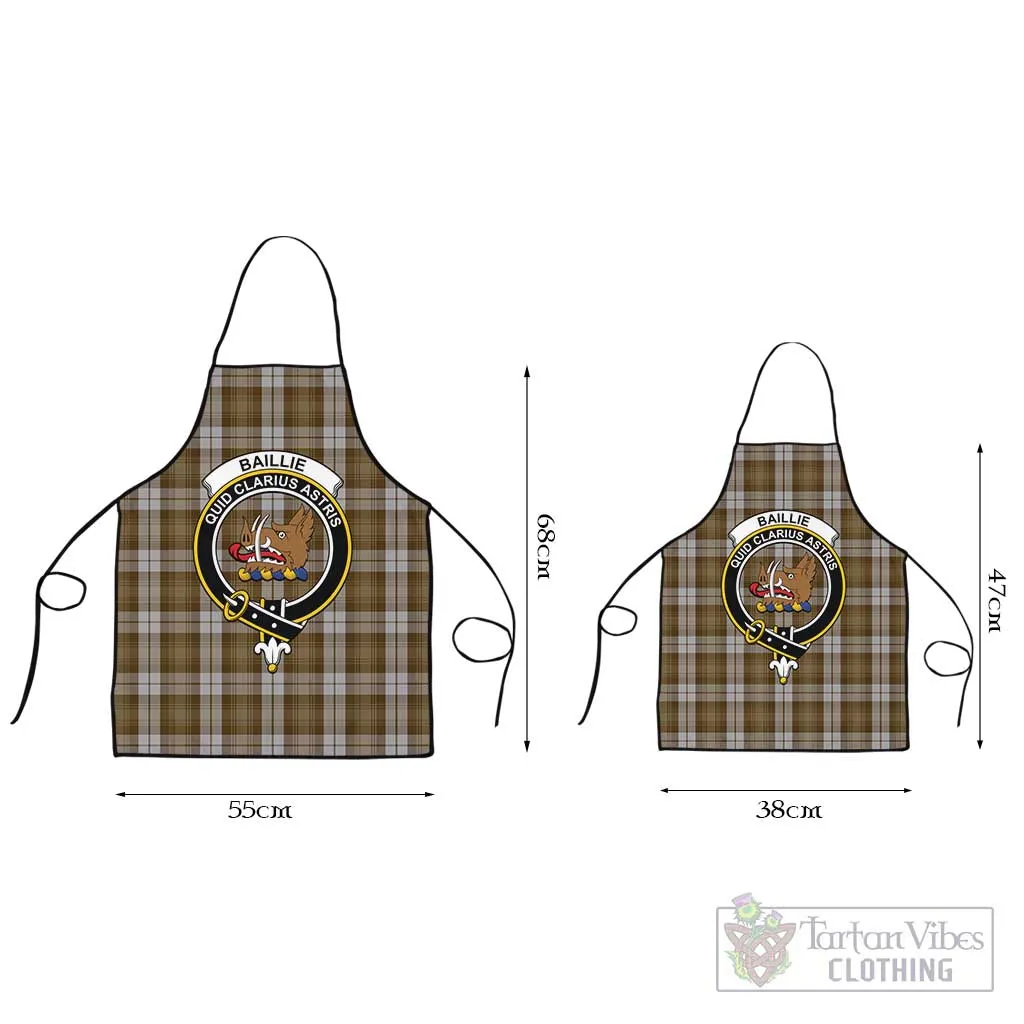 Baillie Dress Tartan Apron with Family Crest