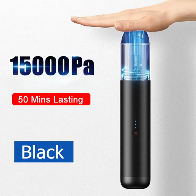 Baseus 15000Pa Car Vacuum Cleaner Wireless Mini Car Cleaning Handheld Vacum Cleaner W LED Light for Car Interior Cleaner