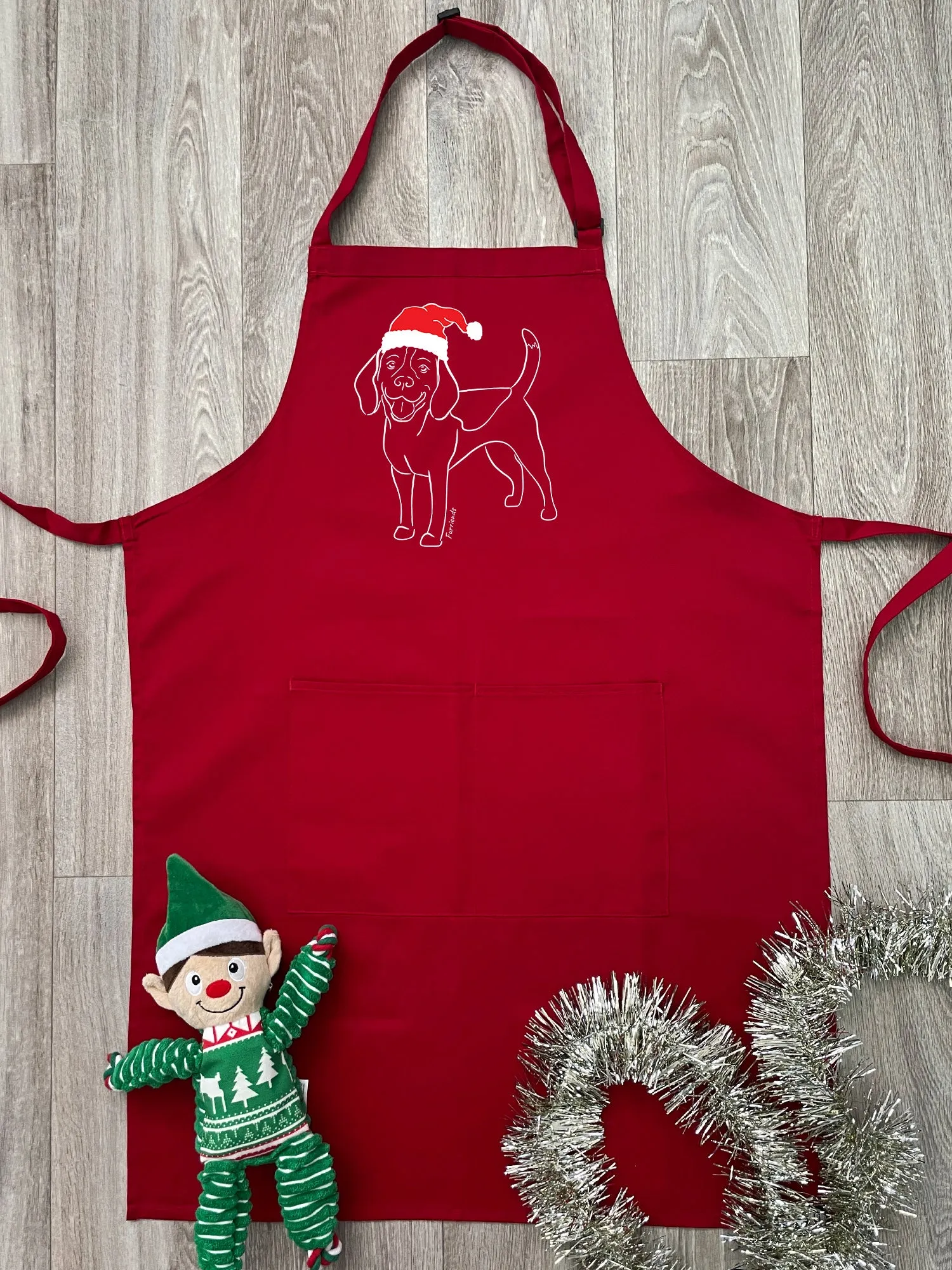 Beagle Christmas Edition Bib Apron