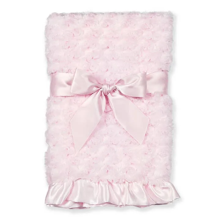 Bearington Collection Swirly Snuggle Blanket - Pink