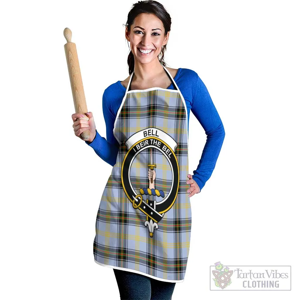 Bell Tartan Apron with Family Crest