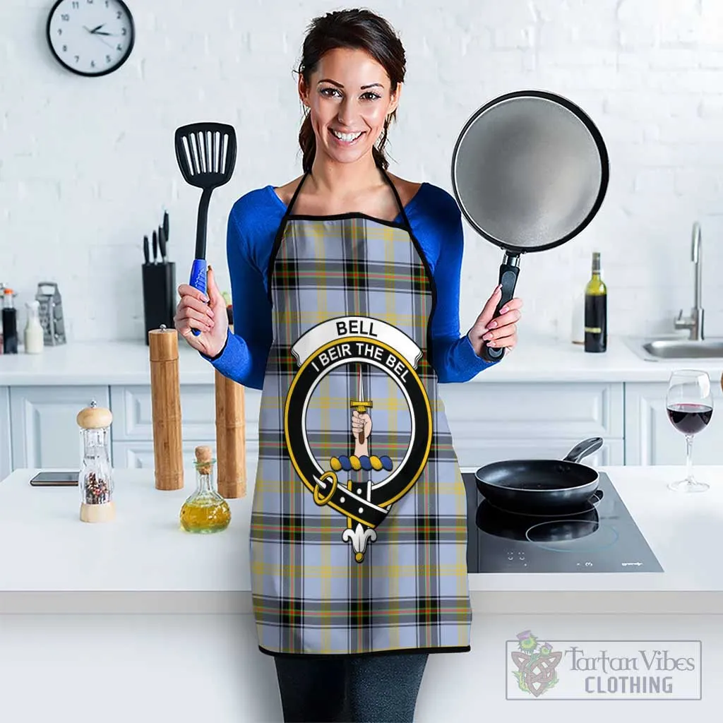 Bell Tartan Apron with Family Crest