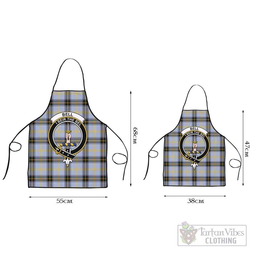 Bell Tartan Apron with Family Crest