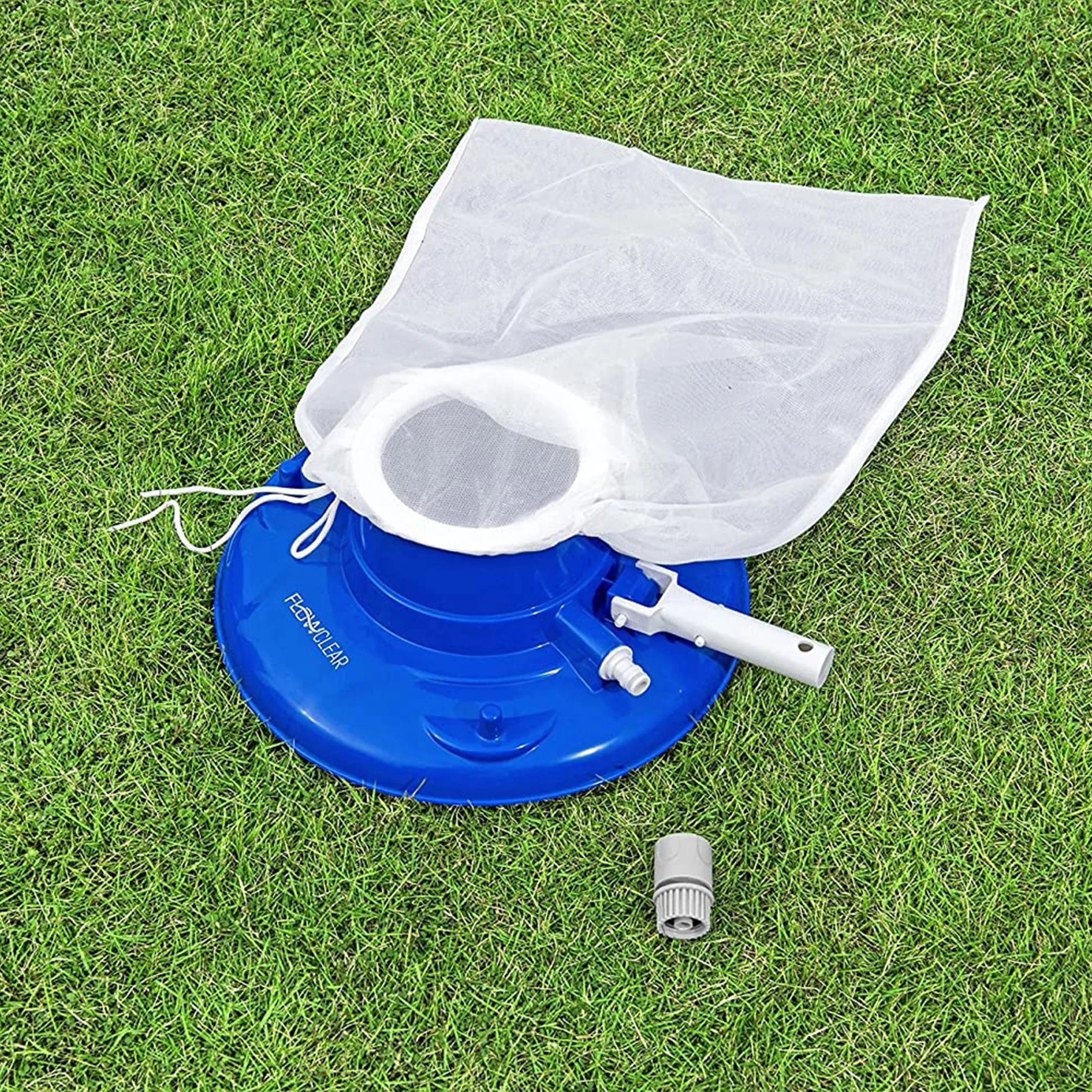 Bestway 58657E-BW Flowclear High Power AquaSuction Pool and Leaf Vacuum with Bag