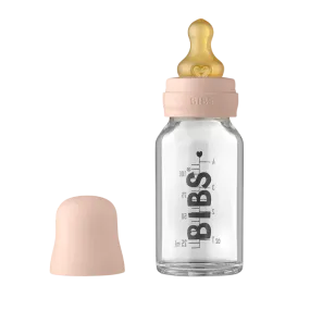 BIBS Baby Glass Bottle Complete Set 110ml | Blush