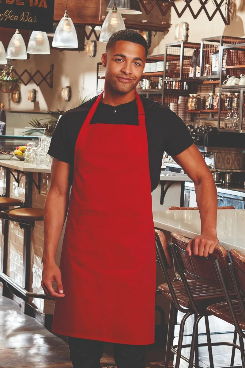 Black Denim Sustainable Bib Apron (1 Pocket w/ Pencil Divide)