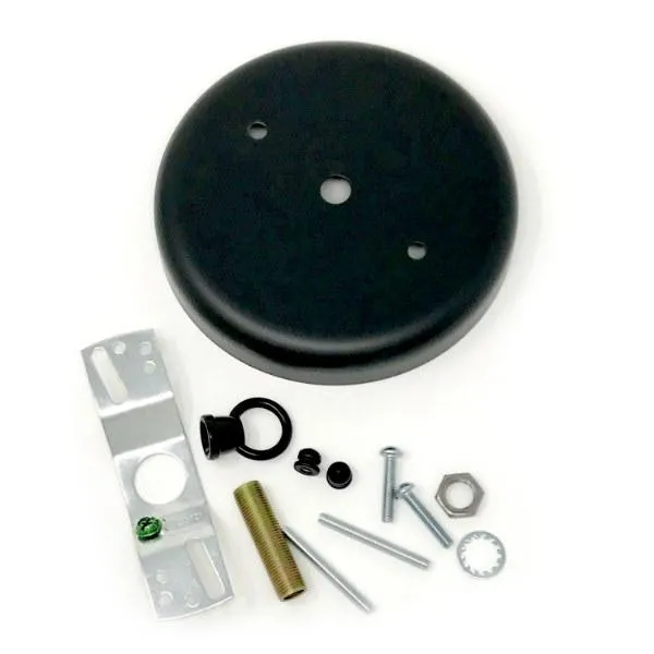 Black Steel Rounded Canopy Kit 4 - 7/8"