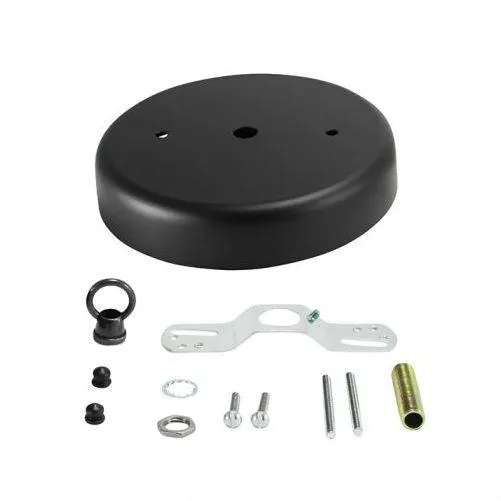 Black Steel Rounded Canopy Kit 4 - 7/8"