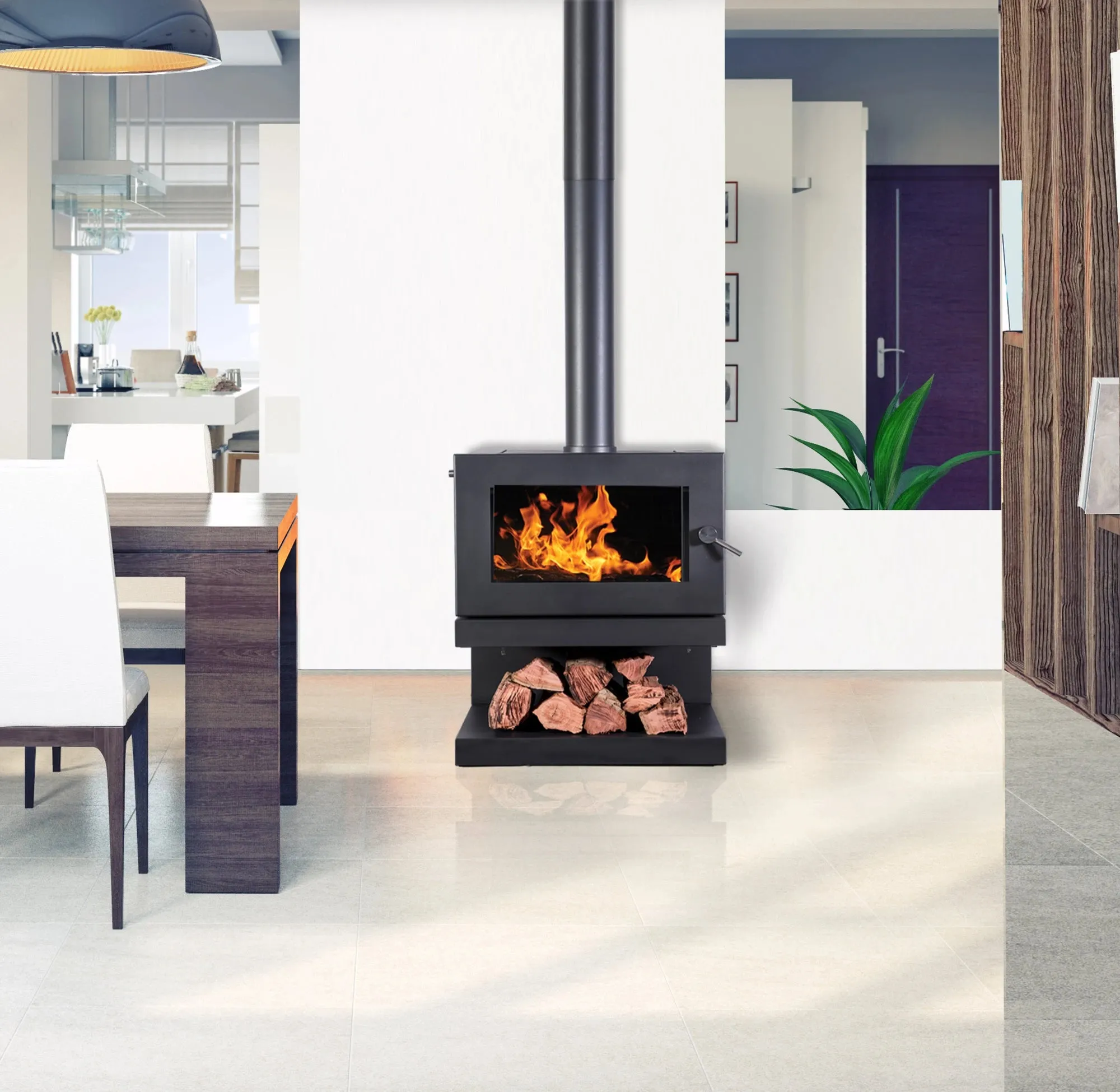 Blaze 900 Wood Fire with Cantilever Base