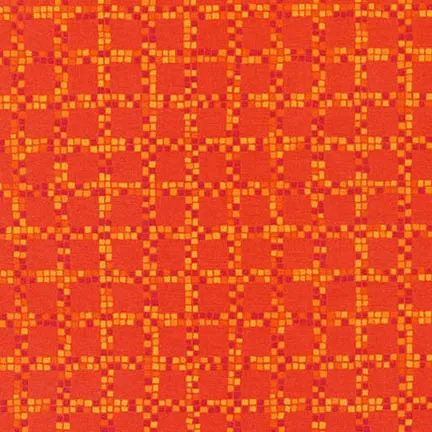 Blender Fabric, Orange 3, Squares Orange 4622