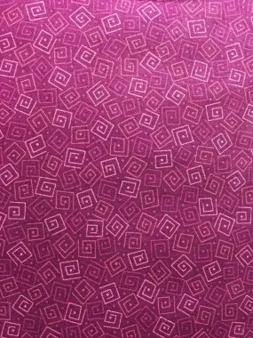 Blender Fabric, Pink 20, Harmony Geometric Squares Wine 4935