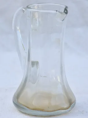 Blown glass bistro pitcher quarter litre 5½"