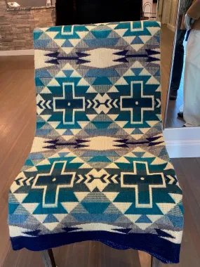 Blue Cross Alpaca Blanket