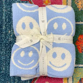 Blue Smiley Comfy Lux Blanket