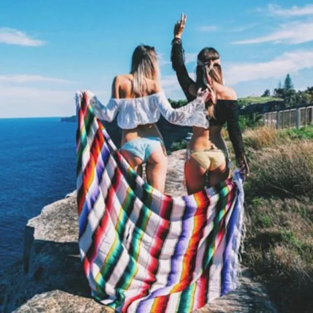 Boho Colourful Beach Blanket 130x170cm