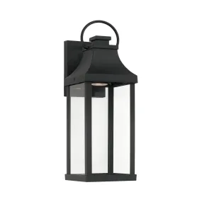 Bradford Night Sky Coastal Outdoor Wall Lantern - 17.25" Black