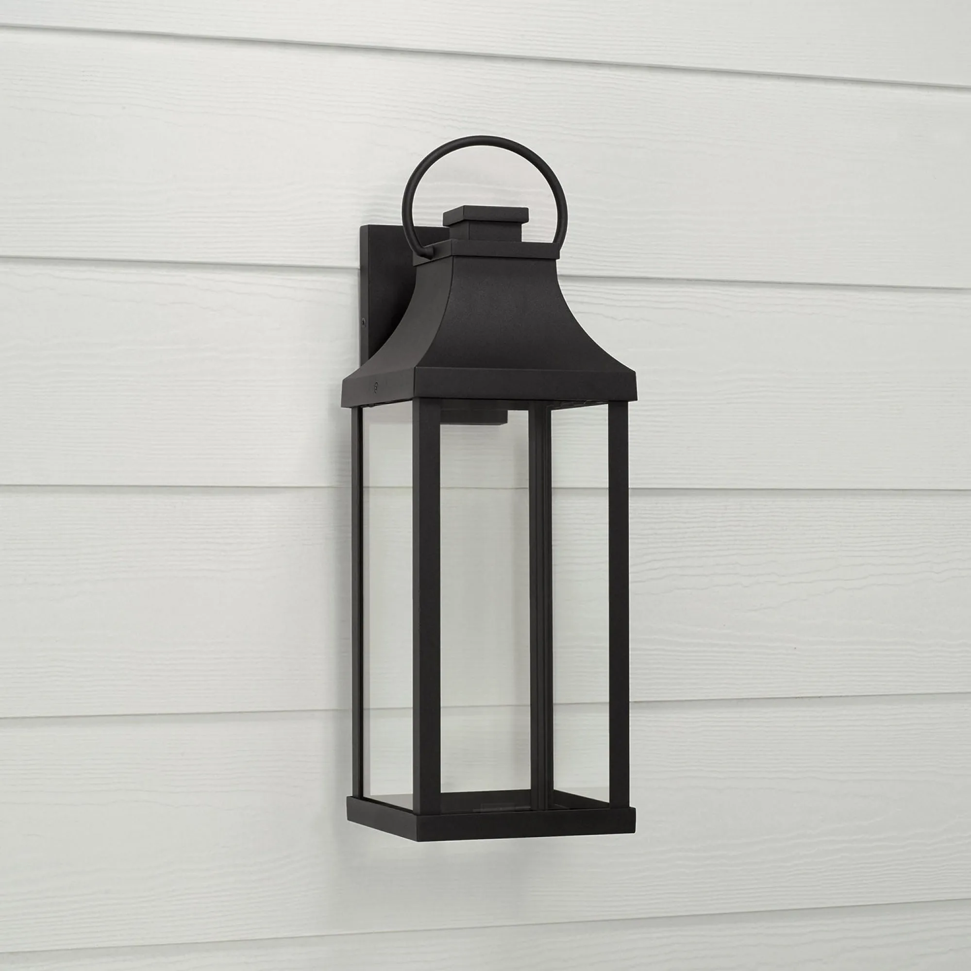 Bradford Night Sky Coastal Outdoor Wall Lantern - 20.75" Black