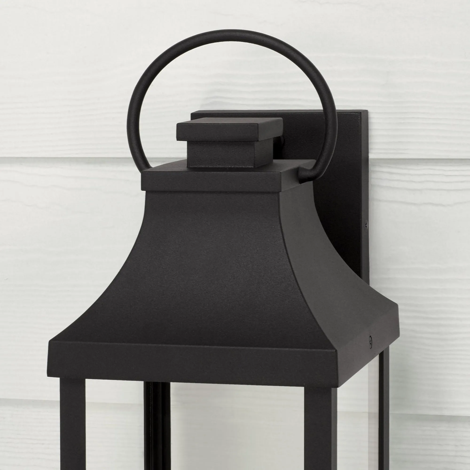 Bradford Night Sky Coastal Outdoor Wall Lantern - 20.75" Black