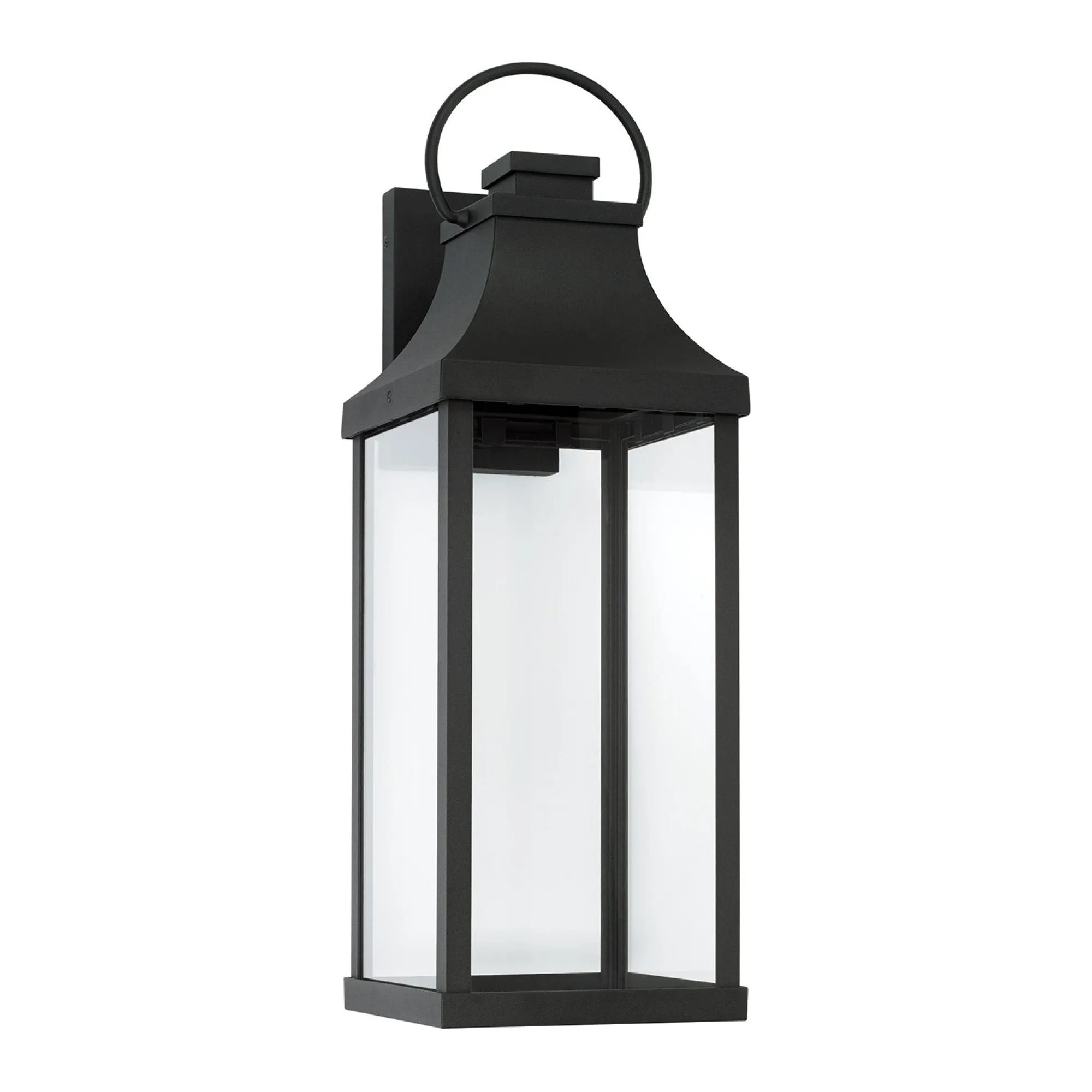 Bradford Night Sky Coastal Outdoor Wall Lantern - 24" Black