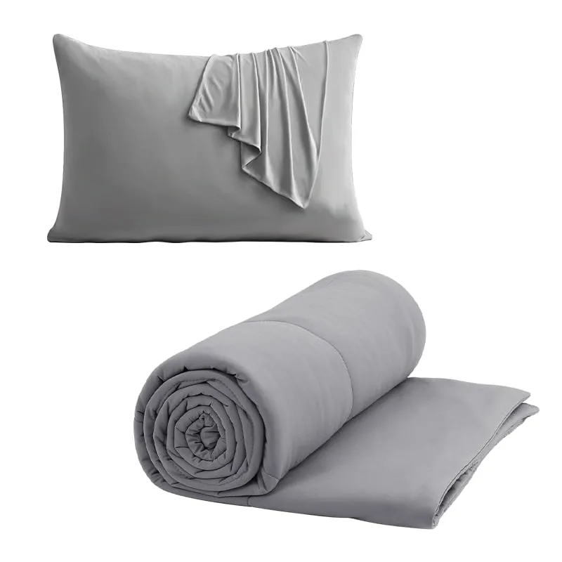 Breathable Cooling Comforter and Pillowcase Set Bundle