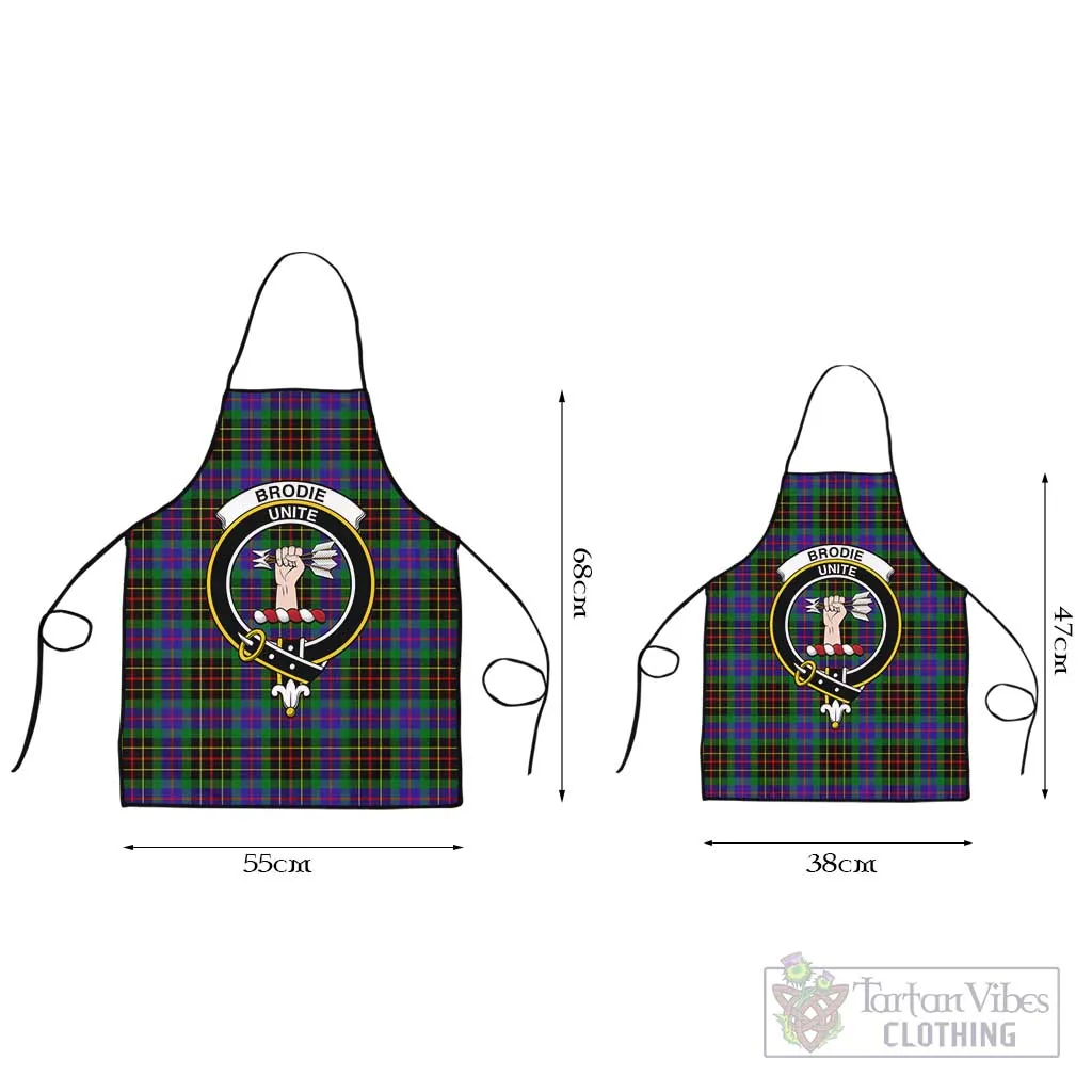 Brodie Hunting Modern Tartan Apron with Family Crest