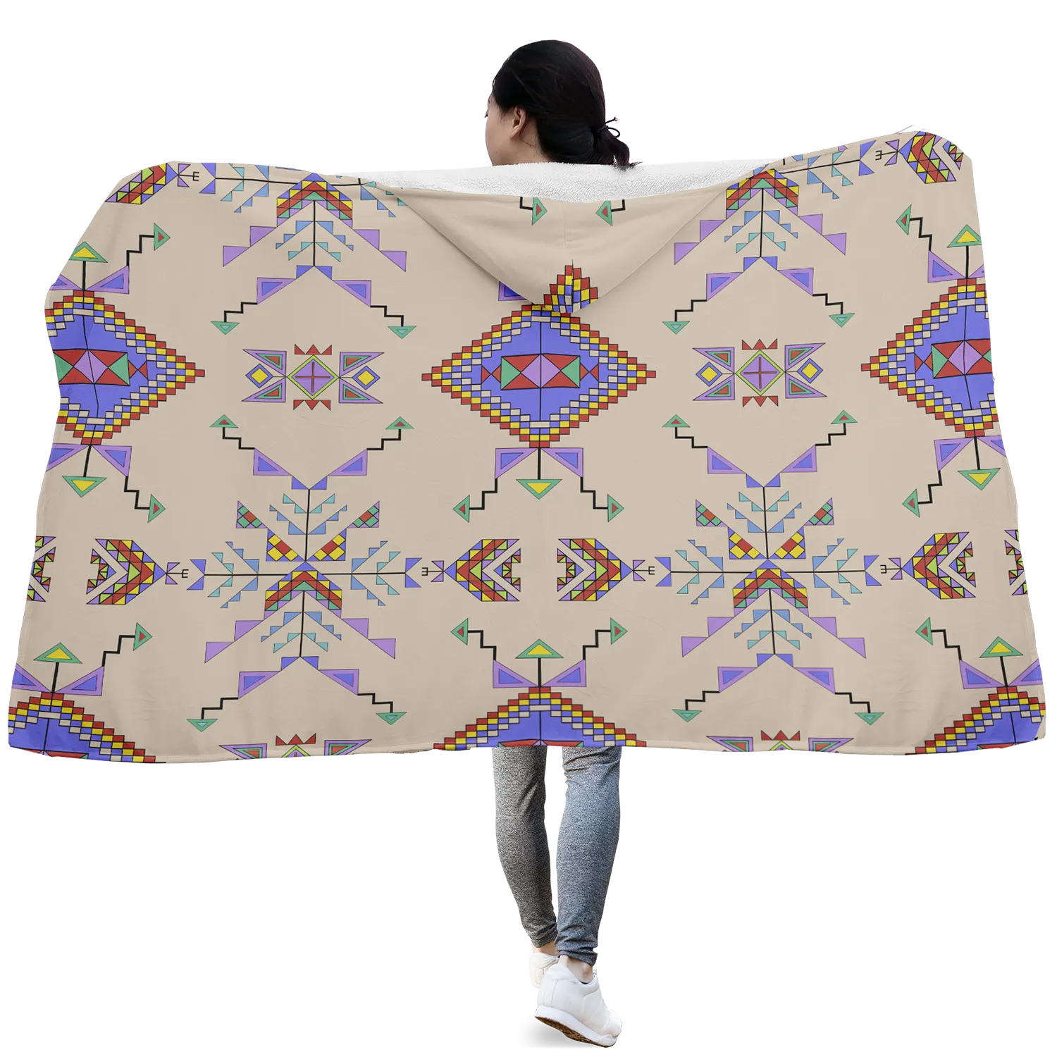 Buffalo Jump Hide Hooded Blanket