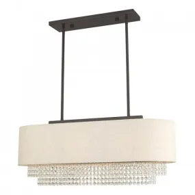 CARLISLE 3 LIGHT LINEAR CHANDELIER, ENGLISH BRONZE