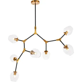 CAVOLI 7 LIGHT CHANDELIER, ANTIQUE BRASS