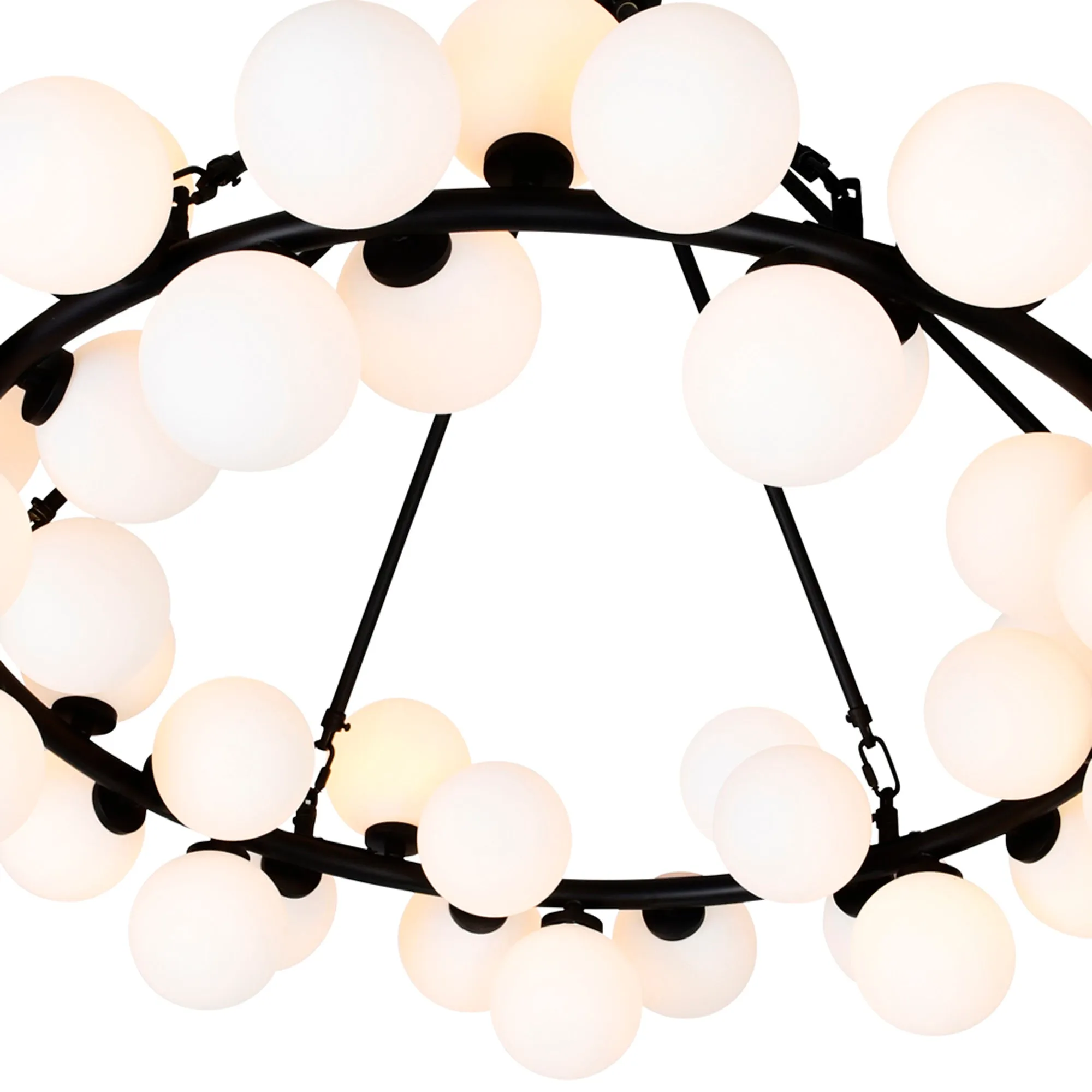 CHANDELIER, 70-LT, BLACK FINISH