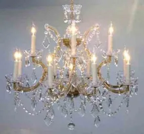 Chandelier Crystal Lighting Chandeliers 22X28 H22" X W28" - A83-Gold/1534/12 1